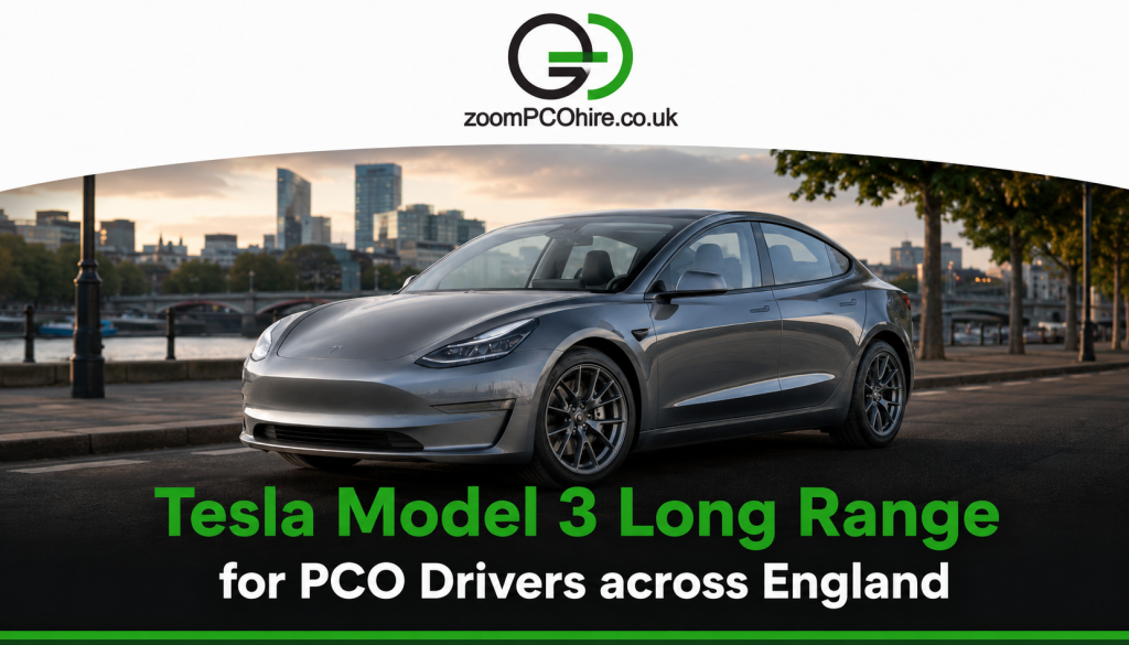 Tesla Model 3 Long Range for PCO Drivers (England) Costs & Rent-to-Buy