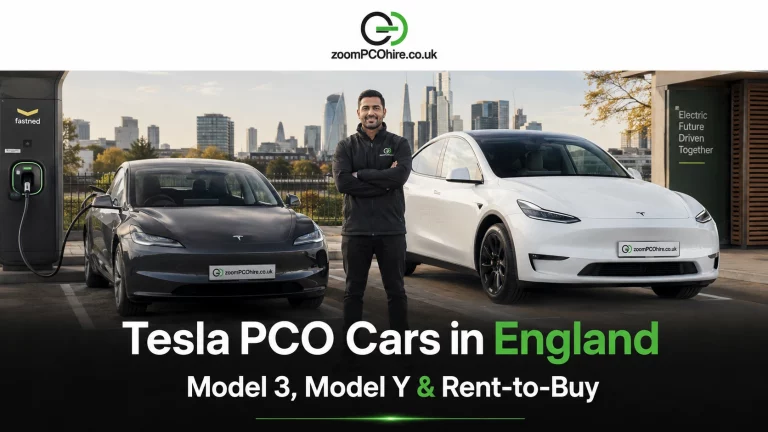 Tesla PCO Cars in England Model 3, Model Y & Rent-to-Buy